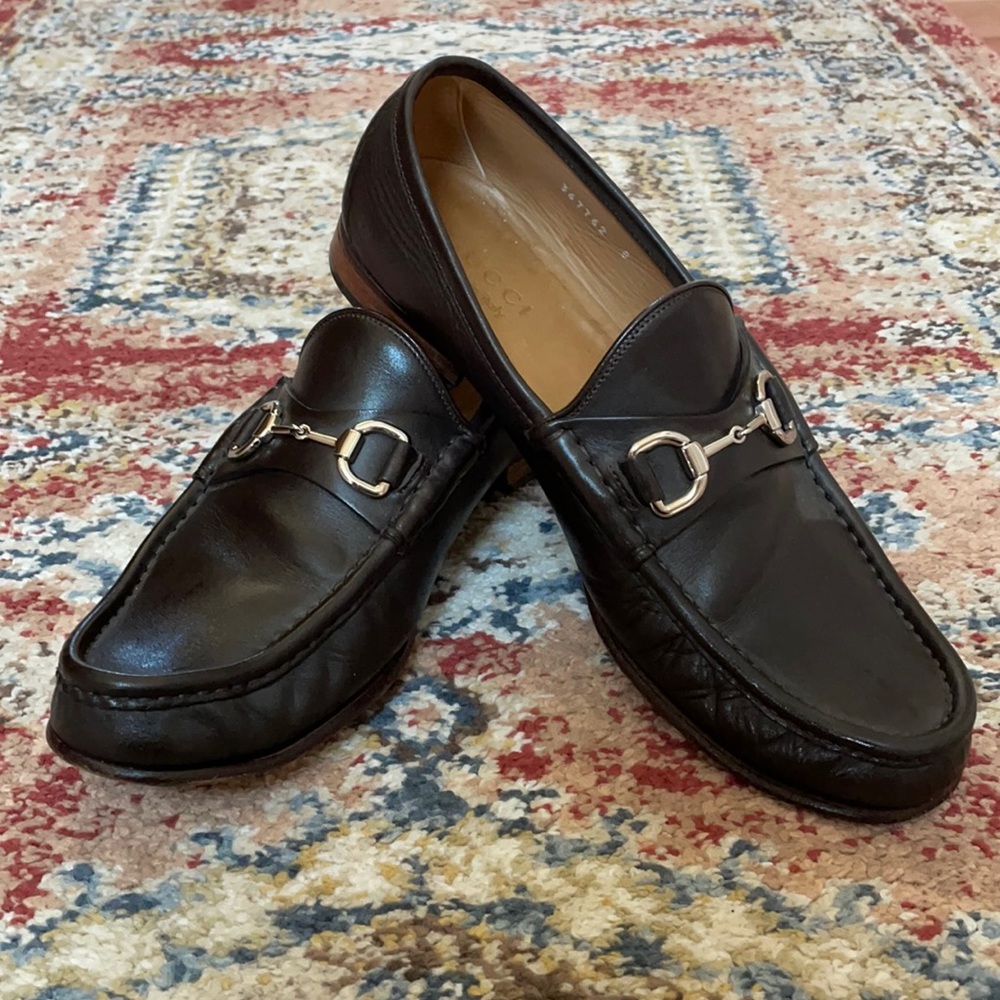 Gucci Men's Horsebit Leather Loafer Size 8